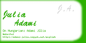 julia adami business card